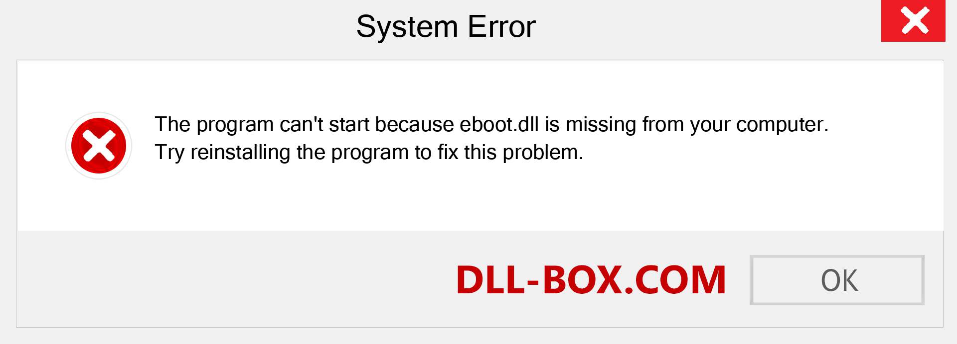  eboot.dll file is missing?. Download for Windows 7, 8, 10 - Fix  eboot dll Missing Error on Windows, photos, images